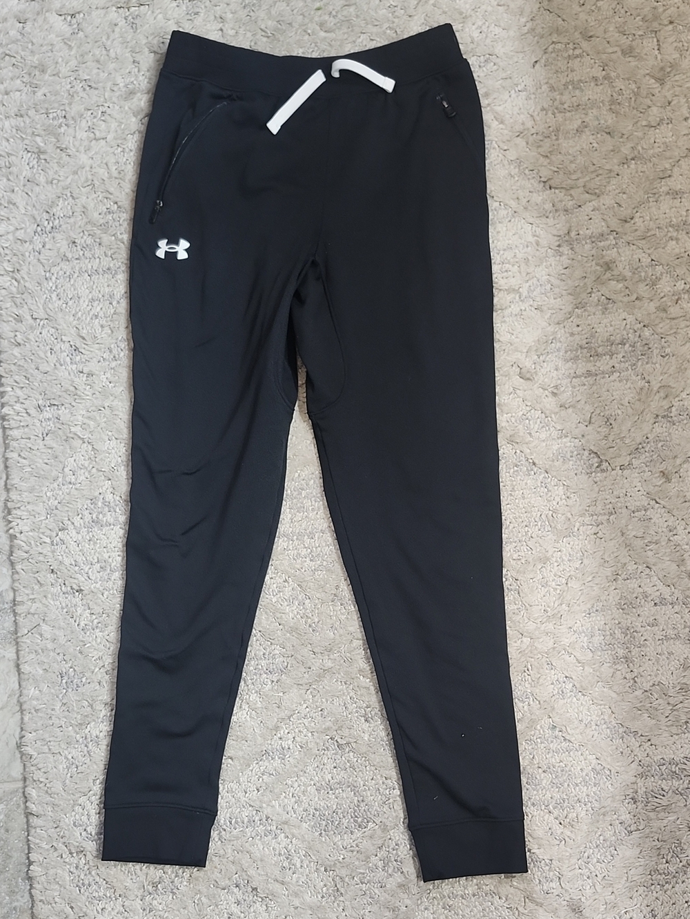UnderArmour Boys Black Joggers Size YLG Youth Large Like New Condition
